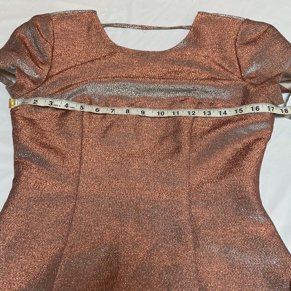 Express Rose Gold Metallic Shimmer Open Back - Picture 5 of 13